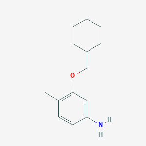 molecular formula C14H21NO B1461335 3-(环己氧甲基)-4-甲基苯胺 CAS No. 1154940-87-0
