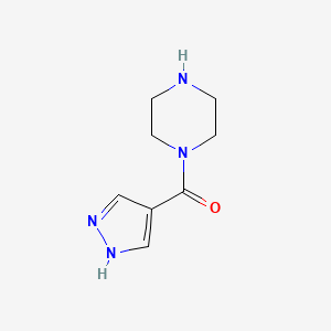 molecular formula C8H12N4O B1461337 1-(1H-pyrazole-4-carbonyl)piperazine CAS No. 1154939-26-0