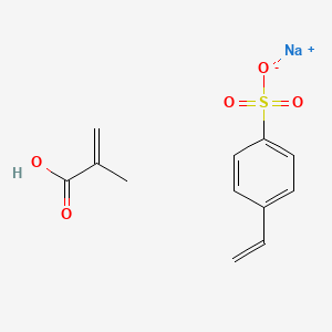 molecular formula C12H13NaO5S B14613376 Sodium;4-ethenylbenzenesulfonate;2-methylprop-2-enoic acid CAS No. 57833-28-0