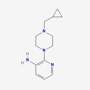 molecular formula C13H20N4 B1461338 2-[4-(Cyclopropylmethyl)piperazin-1-yl]pyridin-3-amine CAS No. 1154384-31-2