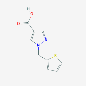 molecular formula C9H8N2O2S B1461340 1-(thiophen-2-ylmethyl)-1H-pyrazole-4-carboxylic acid CAS No. 1154881-88-5