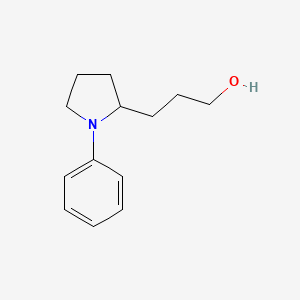 molecular formula C13H19NO B14613474 2-Pyrrolidinepropanol, 1-phenyl- CAS No. 59283-45-3