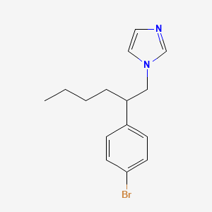 molecular formula C15H19BrN2 B14613477 1H-Imidazole, 1-[2-(4-bromophenyl)hexyl]- CAS No. 58831-18-8