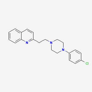 Quinoline, 2-(2-(4-(4-chlorophenyl)-1-piperazinyl)ethyl)-