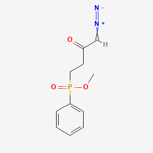 1-Diazonio-4-[methoxy(phenyl)phosphoryl]but-1-en-2-olate