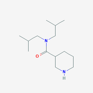 N,N-bis(2-methylpropyl)piperidine-3-carboxamide