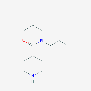 molecular formula C14H28N2O B1461353 N,N-bis(2-methylpropyl)piperidine-4-carboxamide CAS No. 1153538-96-5