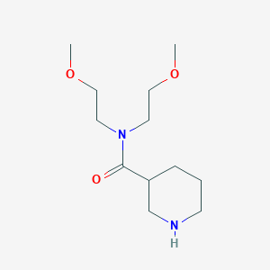 N,N-bis(2-methoxyethyl)piperidine-3-carboxamide