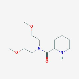 molecular formula C12H24N2O3 B1461355 N,N-bis(2-methoxyethyl)piperidine-2-carboxamide CAS No. 1218490-81-3