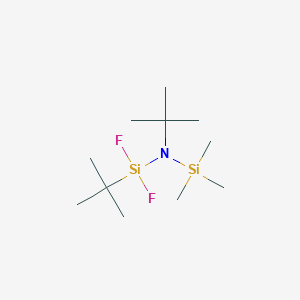 molecular formula C11H27F2NSi2 B14613551 N,1-Di-tert-butyl-1,1-difluoro-N-(trimethylsilyl)silanamine CAS No. 60253-78-3