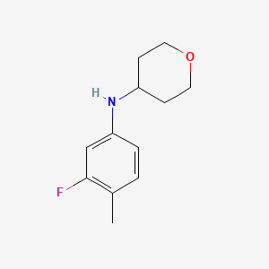 molecular formula C12H16FNO B1461356 N-(3-fluoro-4-methylphenyl)oxan-4-amine CAS No. 1157009-42-1