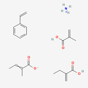 Azanium;2-methylbut-2-enoate;2-methylidenebutanoic acid;2-methylprop-2-enoic acid;styrene