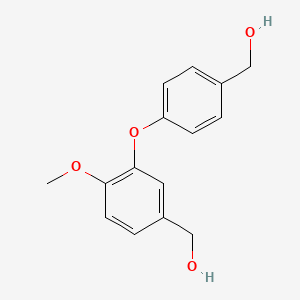 molecular formula C15H16O4 B14613564 Benzenemethanol, 3-[4-(hydroxymethyl)phenoxy]-4-methoxy- CAS No. 57422-19-2