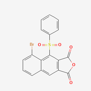 molecular formula C18H9BrO5S B14613575 4-(Benzenesulfonyl)-5-bromonaphtho[2,3-c]furan-1,3-dione CAS No. 60981-71-7