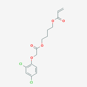 molecular formula C15H16Cl2O5 B14613582 4-{[(2,4-Dichlorophenoxy)acetyl]oxy}butyl prop-2-enoate CAS No. 59866-79-4