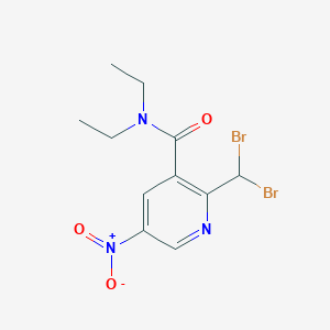 2-(Dibromomethyl)-N,N-diethyl-5-nitropyridine-3-carboxamide