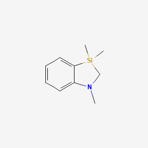 molecular formula C10H15NSi B14613602 1,3,3-Trimethyl-2,3-dihydro-1H-1,3-benzazasilole CAS No. 58617-54-2