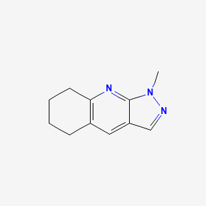 molecular formula C11H13N3 B14613604 1-methyl-5,6,7,8-tetrahydro-1H-pyrazolo[3,4-b]quinoline CAS No. 59026-64-1