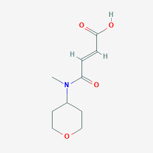 molecular formula C10H15NO4 B1461361 (2E)-3-[methyl(oxan-4-yl)carbamoyl]prop-2-enoic acid CAS No. 1158139-28-6