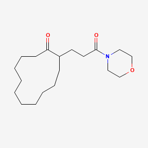 molecular formula C19H33NO3 B14613618 2-[3-(Morpholin-4-yl)-3-oxopropyl]cyclododecan-1-one CAS No. 59684-32-1