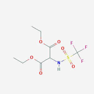 molecular formula C8H12F3NO6S B1461362 Diethyl 2-{[(trifluoromethyl)sulfonyl]amino}malonate CAS No. 1155138-70-7