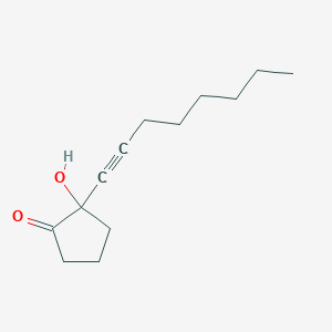 2-Hydroxy-2-(oct-1-YN-1-YL)cyclopentan-1-one