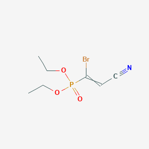 molecular formula C7H11BrNO3P B14613623 Diethyl (1-bromo-2-cyanoethenyl)phosphonate CAS No. 58468-08-9