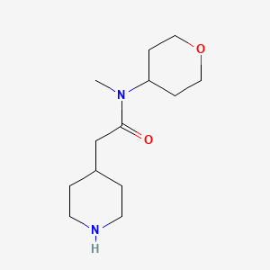 molecular formula C13H24N2O2 B1461363 N-methyl-N-(oxan-4-yl)-2-(piperidin-4-yl)acetamide CAS No. 1156241-04-1