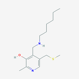 4-[(Hexylamino)methyl]-2-methyl-5-[(methylsulfanyl)methyl]pyridin-3-OL