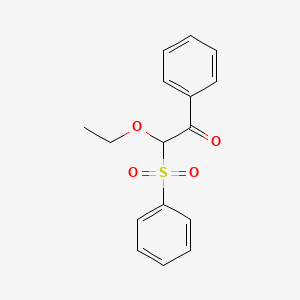 molecular formula C16H16O4S B14613668 2-(Benzenesulfonyl)-2-ethoxy-1-phenylethan-1-one CAS No. 57928-22-0