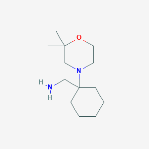 molecular formula C13H26N2O B1461369 [1-(2,2-Dimethylmorpholin-4-yl)cyclohexyl]methanamine CAS No. 1155544-20-9