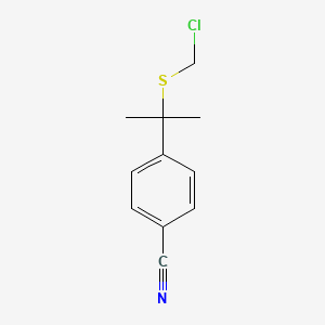 4-{2-[(Chloromethyl)sulfanyl]propan-2-yl}benzonitrile