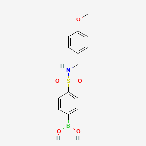 molecular formula C14H16BNO5S B1461371 4-(N-(4-Methoxybenzyl)sulfamoyl)phenylboronic acid CAS No. 957060-91-2