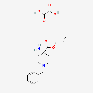 molecular formula C18H26N2O6 B14613725 oxalic acid;propyl 4-amino-1-benzylpiperidine-4-carboxylate CAS No. 57611-60-6