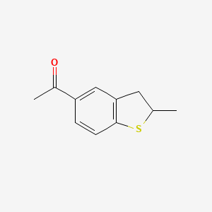 molecular formula C11H12OS B14613759 Ethanone, 1-(2,3-dihydro-2-methylbenzo[b]thien-5-yl)- CAS No. 58981-26-3