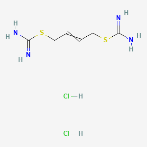 molecular formula C6H14Cl2N4S2 B14613774 Pseudourea, 2,2'-(2-butenylene)dithiodi-, dihydrochloride CAS No. 60784-24-9