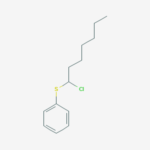 Benzene, [(1-chloroheptyl)thio]-