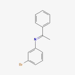 Benzenamine, 3-bromo-N-(1-phenylethylidene)-