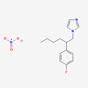 molecular formula C15H20FN3O3 B14613848 1-[2-(4-Fluorophenyl)hexyl]imidazole;nitric acid CAS No. 58830-97-0