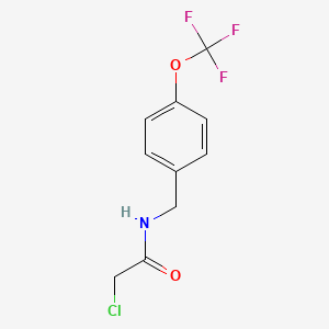 molecular formula C10H9ClF3NO2 B1461387 2-氯-N-{[4-(三氟甲氧基)苯基]甲基}乙酰胺 CAS No. 1094533-49-9