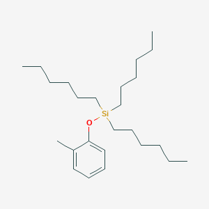 molecular formula C25H46OSi B14613896 1-Methyl-2-trihexylsilyloxybenzene CAS No. 59646-13-8