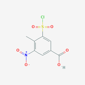 molecular formula C8H6ClNO6S B1461390 3-(Chlorosulfonyl)-4-methyl-5-nitrobenzoic acid CAS No. 52317-26-7