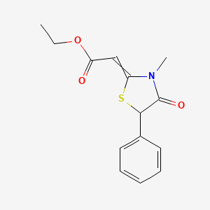 Ethyl (3-methyl-4-oxo-5-phenyl-1,3-thiazolidin-2-ylidene)acetate