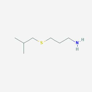 molecular formula C7H17NS B1461400 3-[(2-Methylpropyl)sulfanyl]propan-1-amine CAS No. 84155-46-4