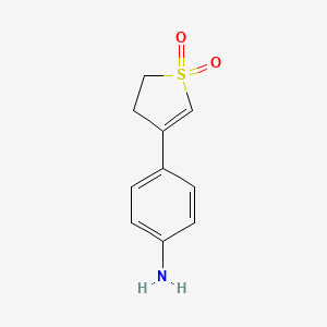 4-(4-Aminophenyl)-2,3-dihydro-1H-1lambda~6~-thiophene-1,1-dione