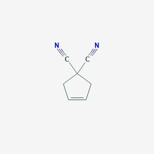 molecular formula C7H6N2 B14614059 Cyclopent-3-ene-1,1-dicarbonitrile CAS No. 58920-81-3