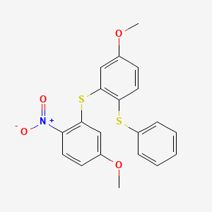 molecular formula C20H17NO4S2 B14614088 4-Methoxy-2-[(5-methoxy-2-nitrophenyl)sulfanyl]-1-(phenylsulfanyl)benzene CAS No. 60719-01-9