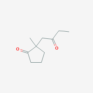 molecular formula C10H16O2 B14614107 2-Methyl-2-(2-oxobutyl)cyclopentan-1-one CAS No. 60415-96-5