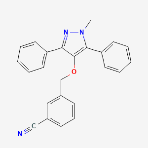 3-{[(1-Methyl-3,5-diphenyl-1H-pyrazol-4-yl)oxy]methyl}benzonitrile