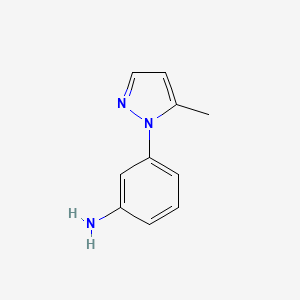 molecular formula C10H11N3 B1461412 3-(5-甲基-1H-吡唑-1-基)苯胺 CAS No. 1152592-25-0